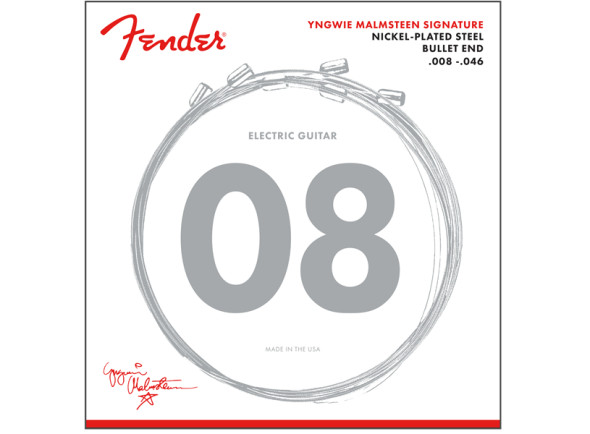 Fender Yngwie Malmsteen Signature 008-.046 Nickel-Plated Steel Fender Yngwie Malmsteen Signature 008-.046 Nickel-Plated Steel
